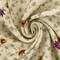 Beige-Sage-Multi Famous Designer Floral Printed Viscose Crepe Faille Fabric By the Yard